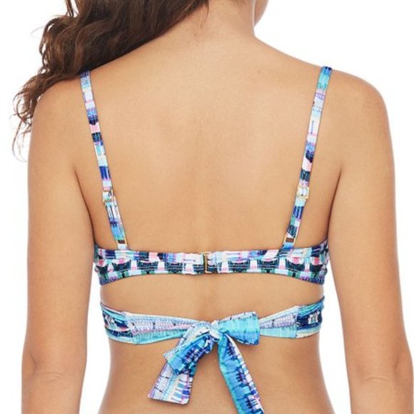 NWOT La Blanca Poolside Global Jive Wrap Bikini  2 piece set underwire Bra - Picture 4 of 4